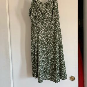Green Floral Size L dress Old Navy